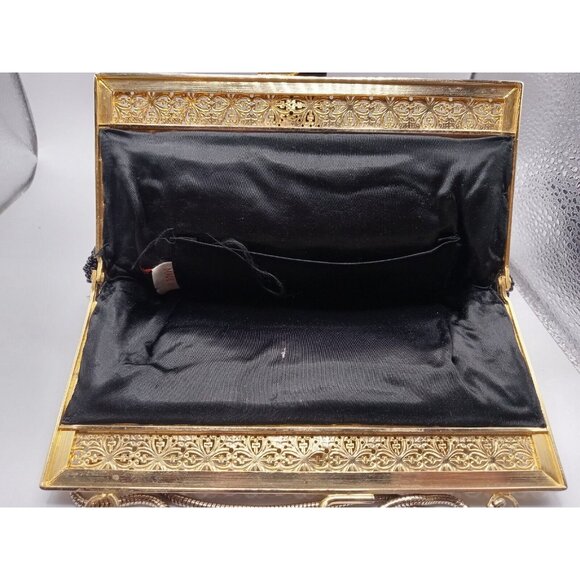 Vtg Early 1900's Style FLORAL Petit Point Needlepoint Embroidered Beaded Purse - Picture 10 of 11